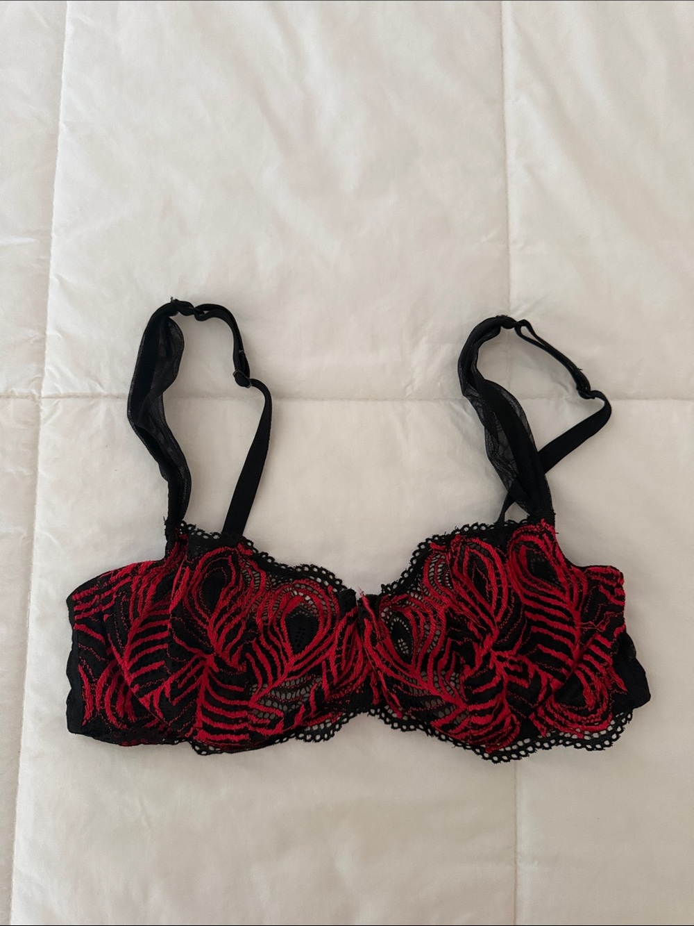 Cosabella Peacock lace and tulle underwire bra size 32C